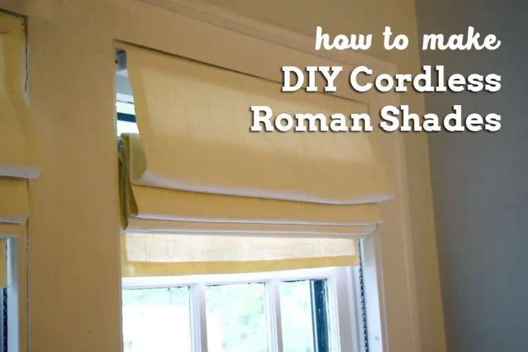 How To Make Roman Shades Without Cords